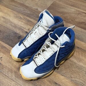 Air Jordan 13 Kids Blue and White Sneakers